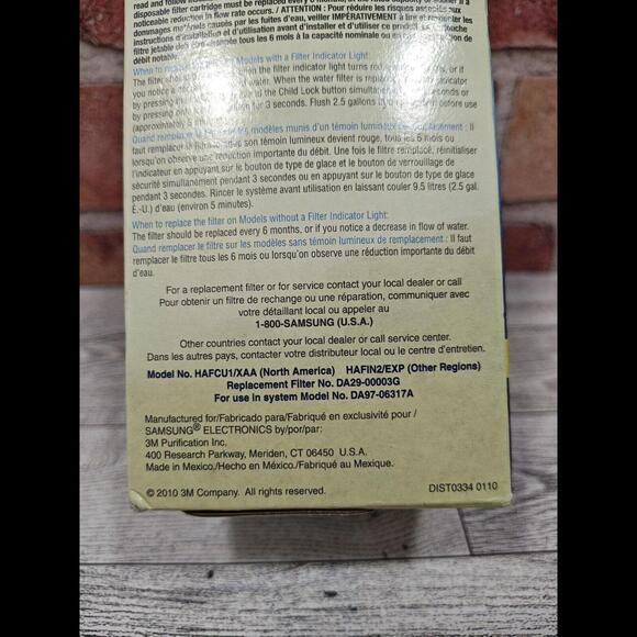 Samsung Aqua Pure Plus DA29-00003G Refrigerator Water Filter NIB Genuine - Picture 2 of 5